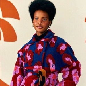 SOLD SOLD SOLD NWT FARM Rio Coat Mixed Leopards Fleece Coat